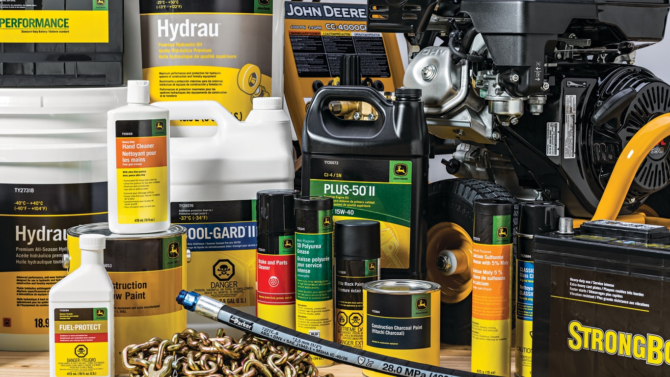 Szeroka oferta części do konserwacji i płynów John Deere