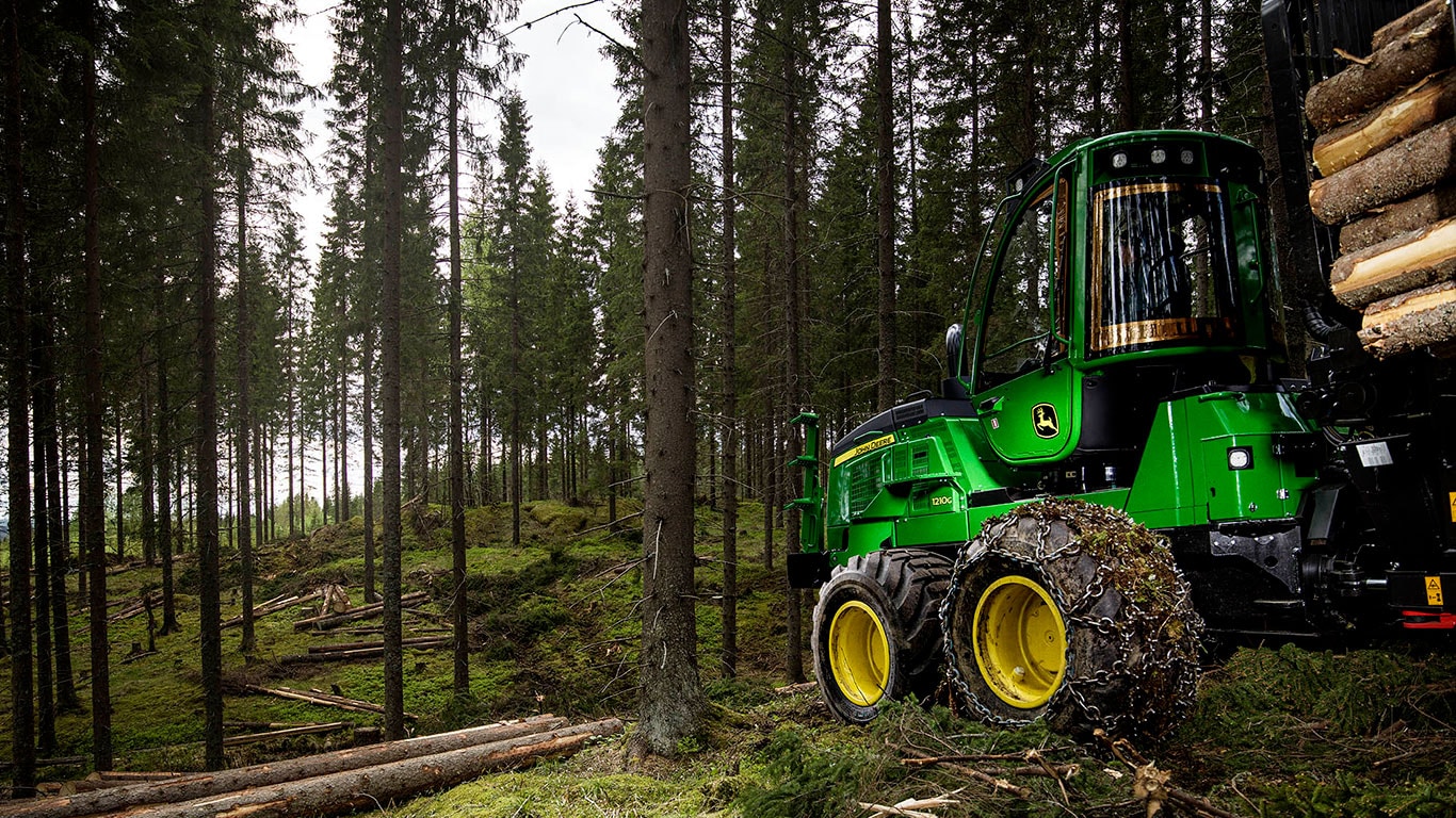 Forwarder w lesie