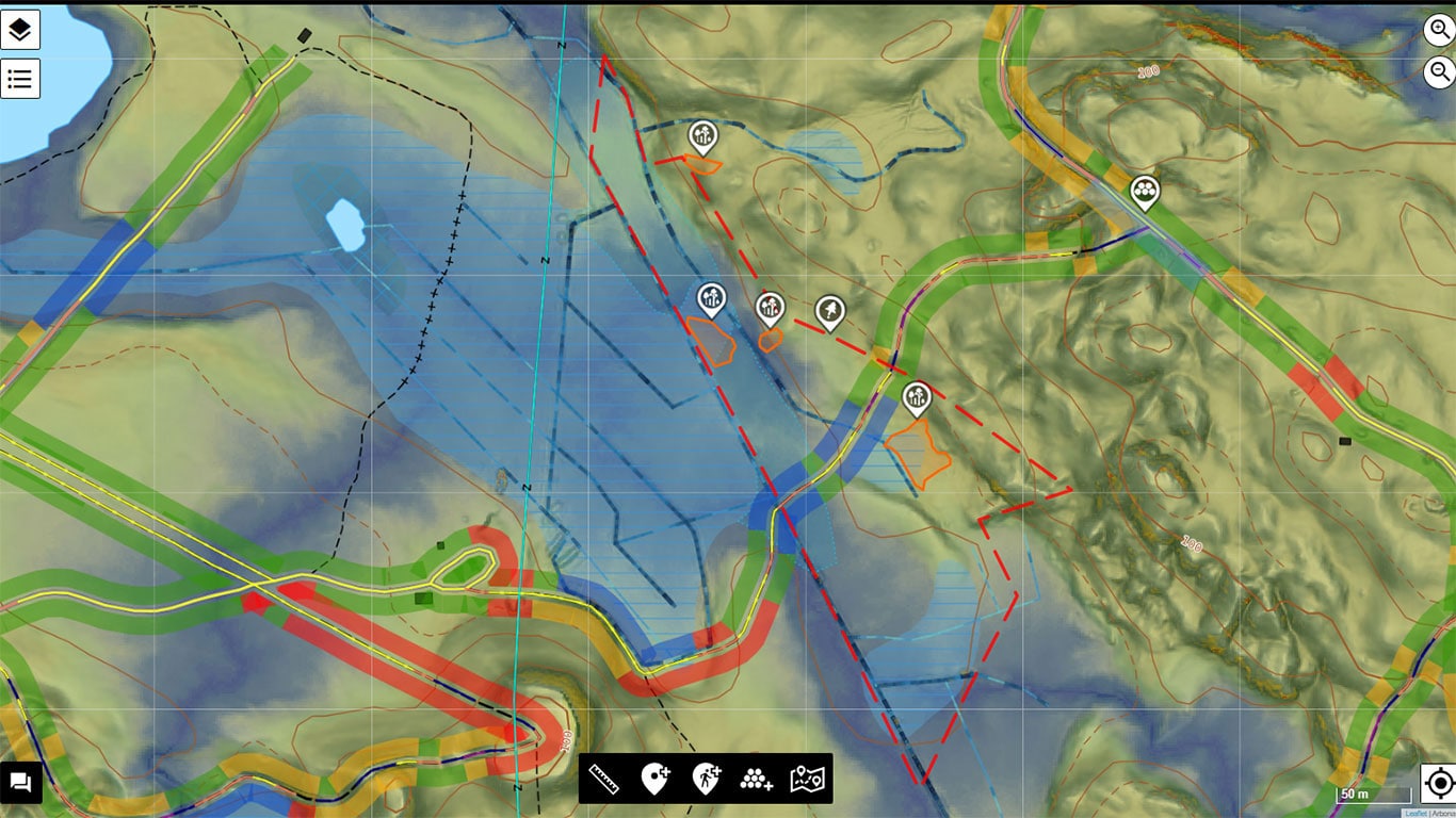 Warstwa mapy TimberMatic Maps