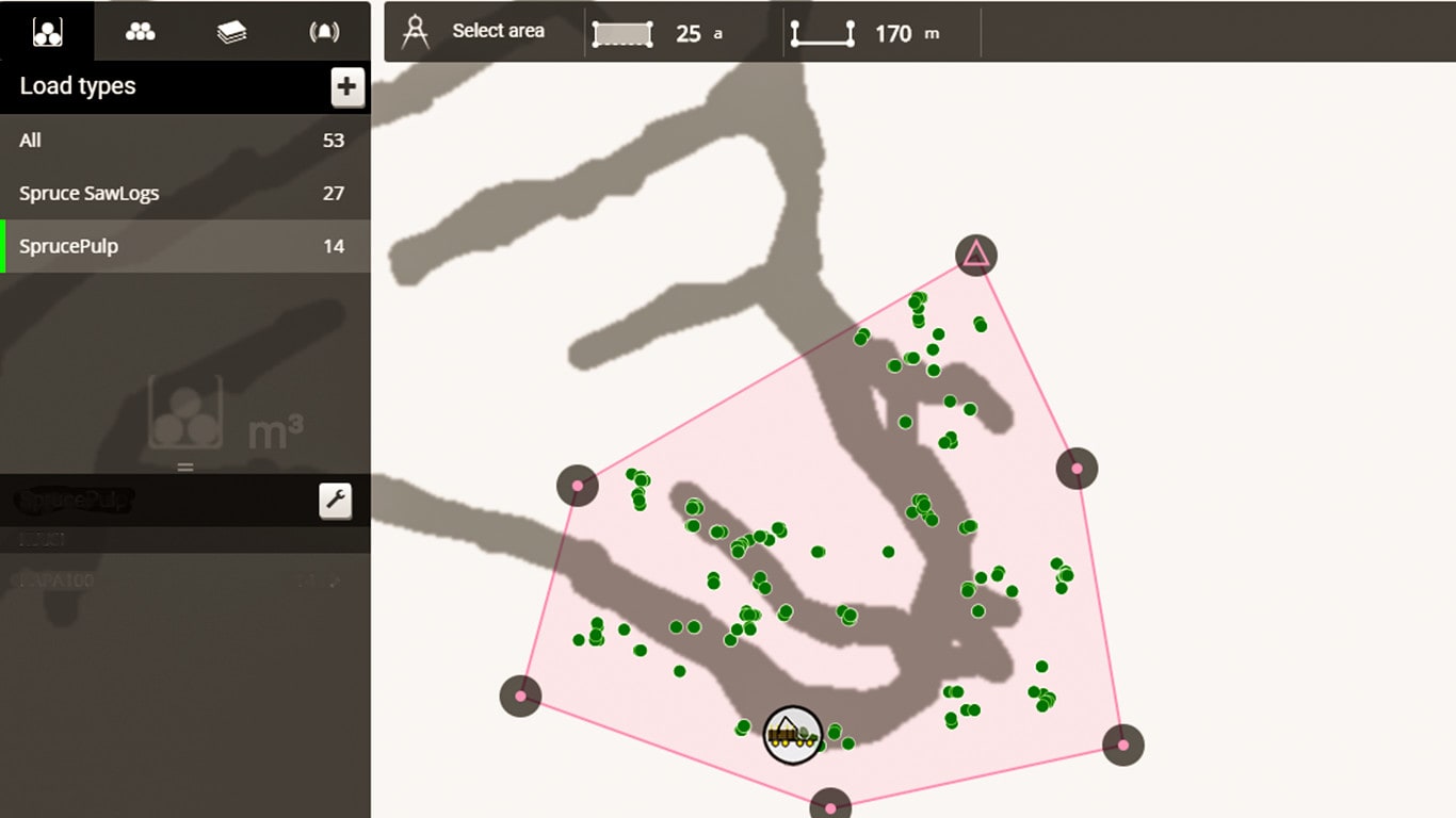 Widok TimberMatic Maps