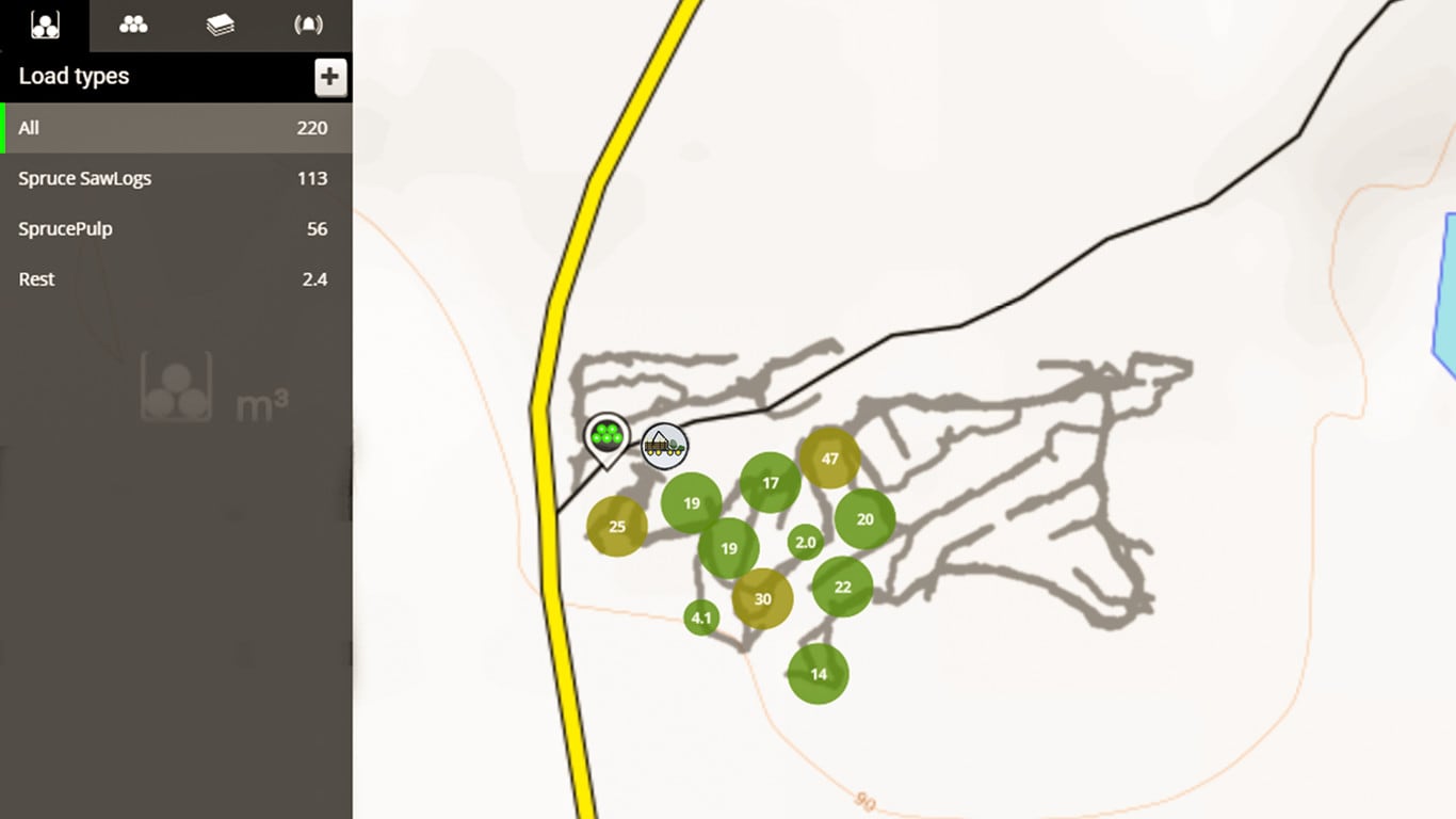 Widok TimberMatic Maps