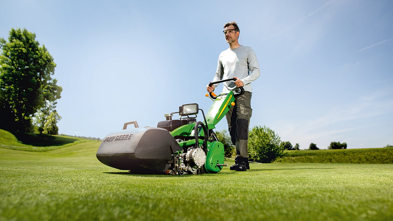 Sprzęt do pielęgnacji pól golfowych i boisk, pole golfowe, kosiarki pchane do green