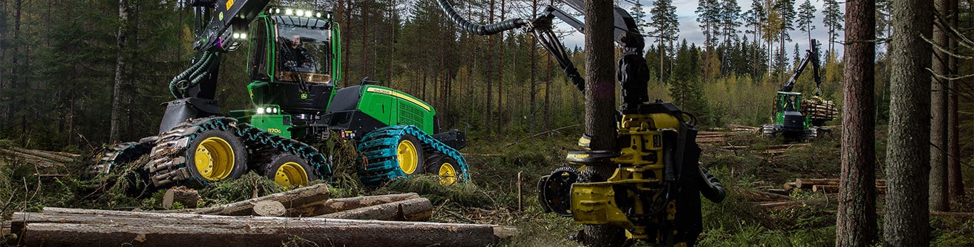 Harwestery kołowe John Deere